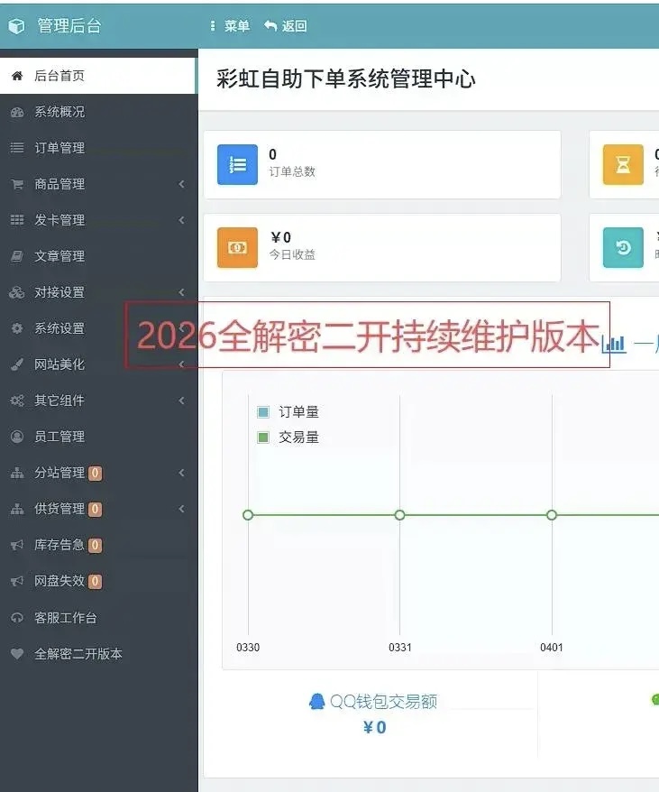 彩虹云商城发卡网-6v6二开云商城0.95-雨梦源码网